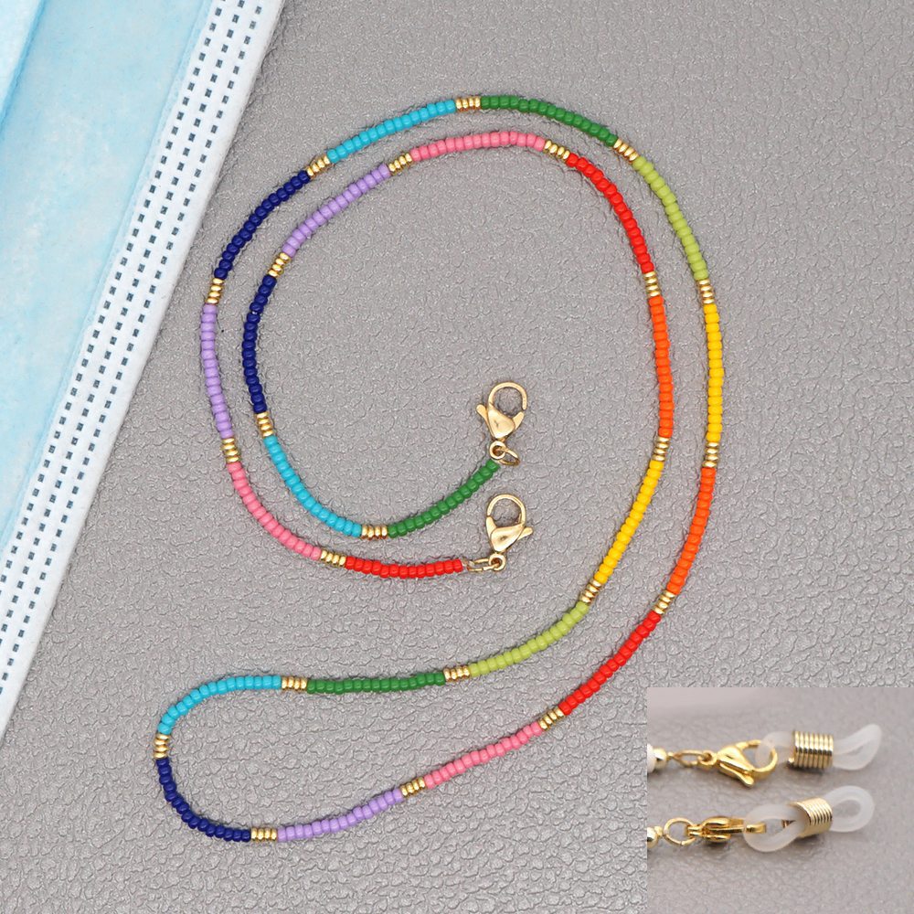 Brillen-Gesichtsmasken-Halskette, Schmuck, Perlen-Schultergurt, modische Sonnenbrillen-Schmuckkordel