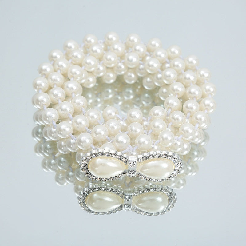 Joyería de moda para mujer, cadena de cintura con perlas blancas