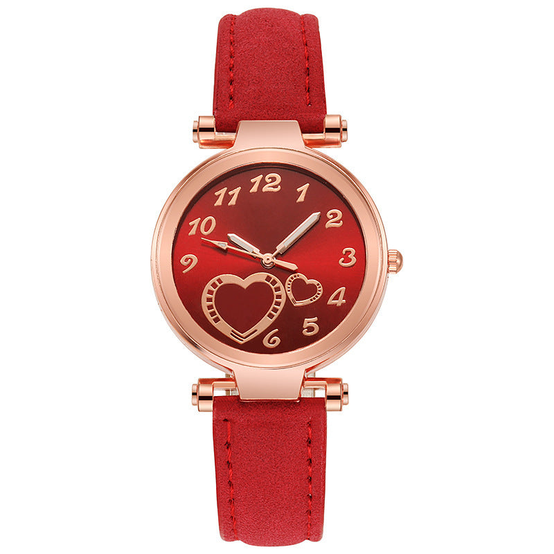 Conjunto de joyería de reloj retro Love para mujer