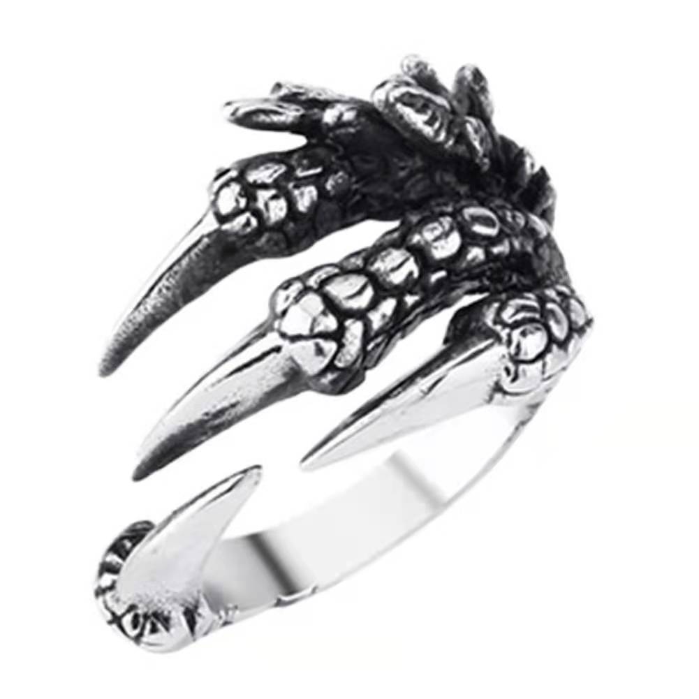 Anillo de pata ajustable para dedo índice, diseño de dragón, joyería de moda