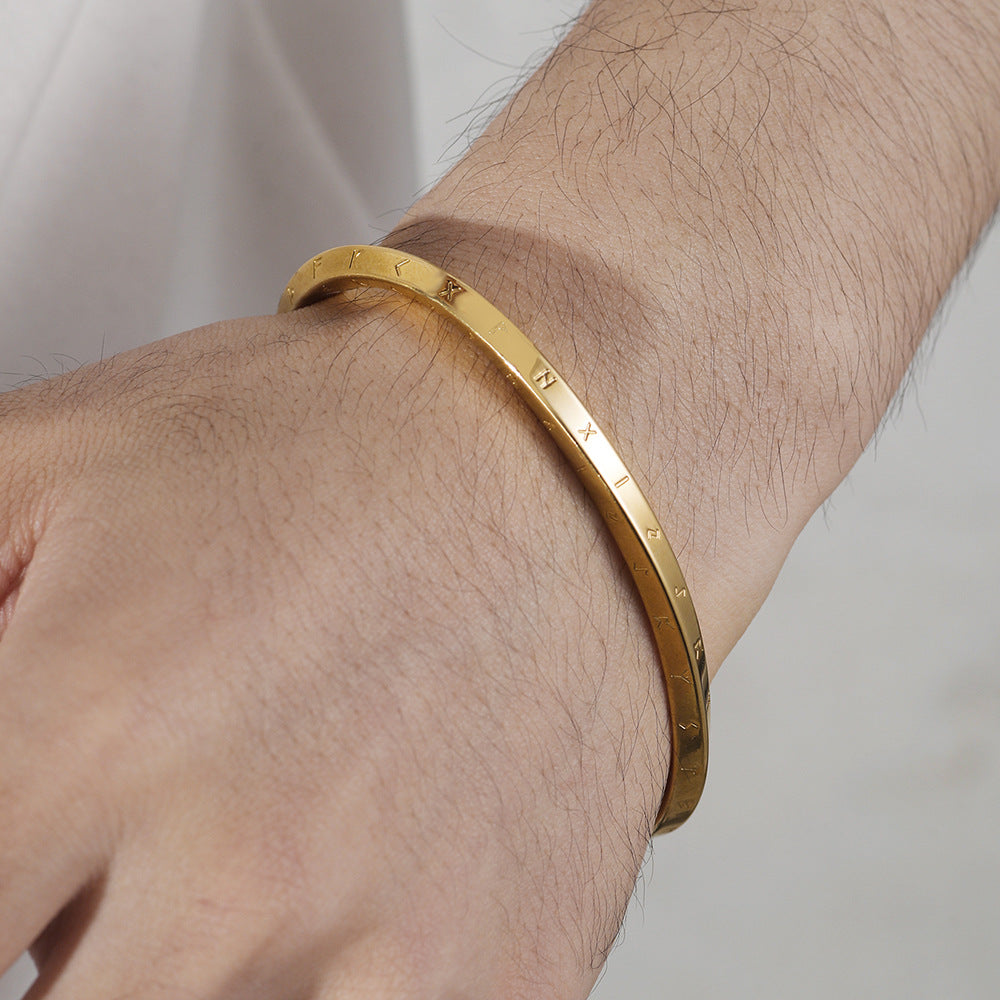 Pulsera Mobius de aleación para hombre con apertura