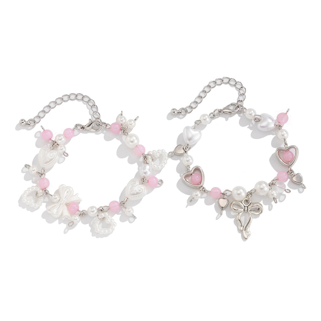 Pulsera con colgante de aleación de lazo dulce