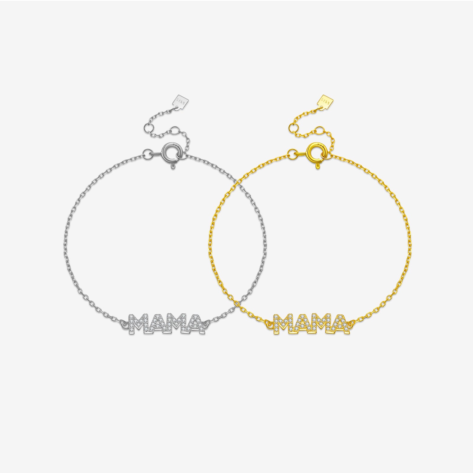 Pulsera de Plata S925 con Letras Inglesas para Mujer, Sencilla y Versátil