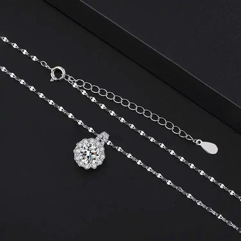 Halskette für Frauen aus 925er Sterlingsilber mit Zirkonia