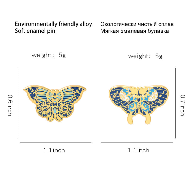 Schmetterling Form Legierung Brosche Schmuck Persönlichkeit Blau