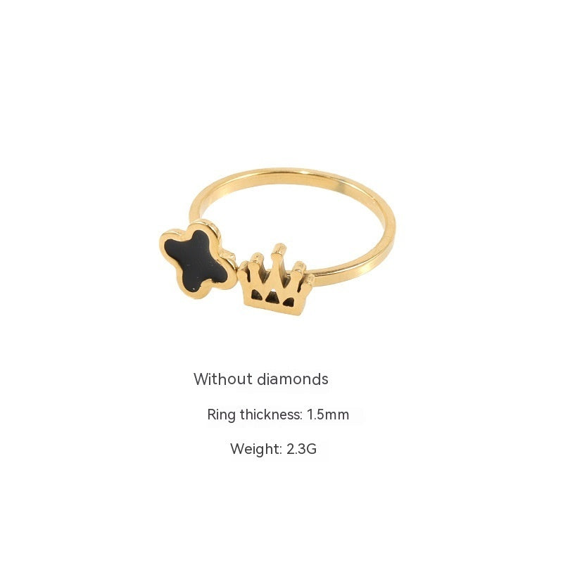 Modeschmuck Titanstahlring Damen Öffnung Nischen-Persönlichkeit