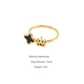 Modeschmuck Titanstahlring Damen Öffnung Nischen-Persönlichkeit