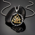 Punk Wikinger Drachen Edelstahl Halskette Herren Nordisch Rune