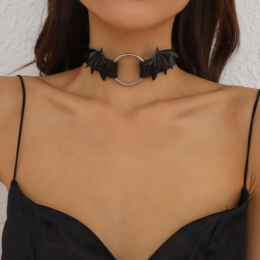 Gothic Punk Vampir Herz Flügel Halskette Choker