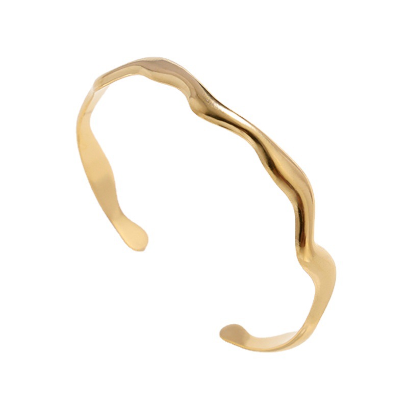 Simple Titanium Steel Wavy Stainless Steel Bracelet