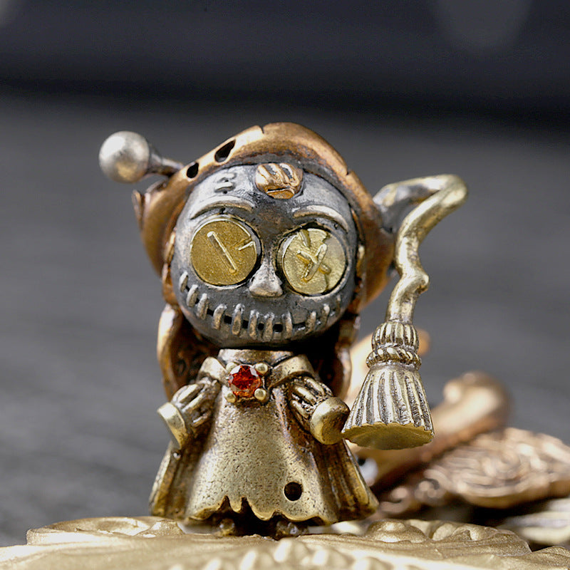 Hexenbohnenpuppe Silberschmuck Persönlichkeit Retro