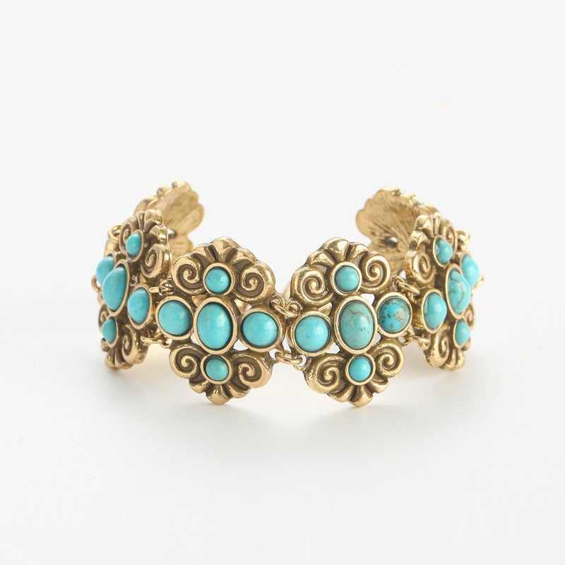 Armband Türkis Vintage Antik Farbige Glasur