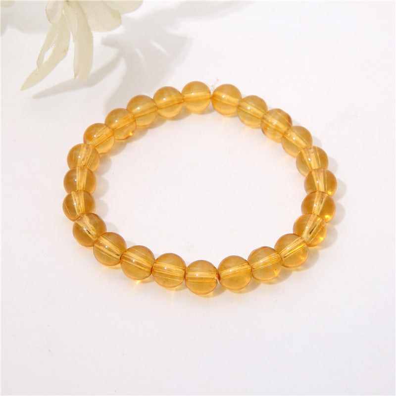 Solid Color Transparent Glass Bracelet