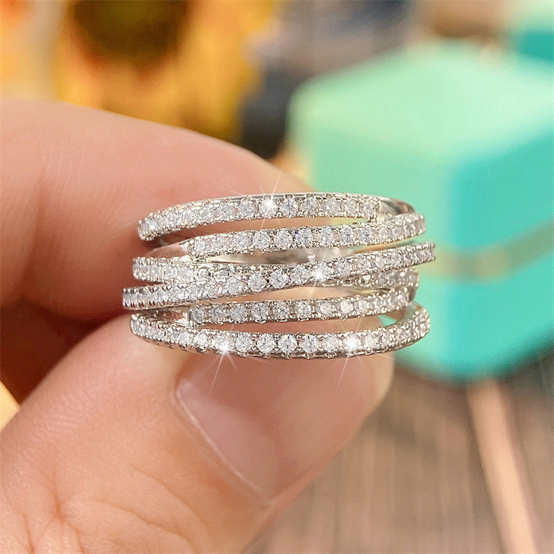 Hip Hop Herren- und Damenringe Retro Geometrische Linien