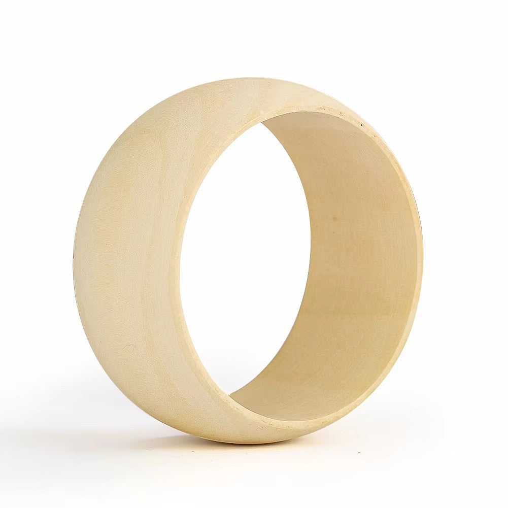 Flat Mouth Wide Embryo Log Bracelet Flat Wooden Bracelet