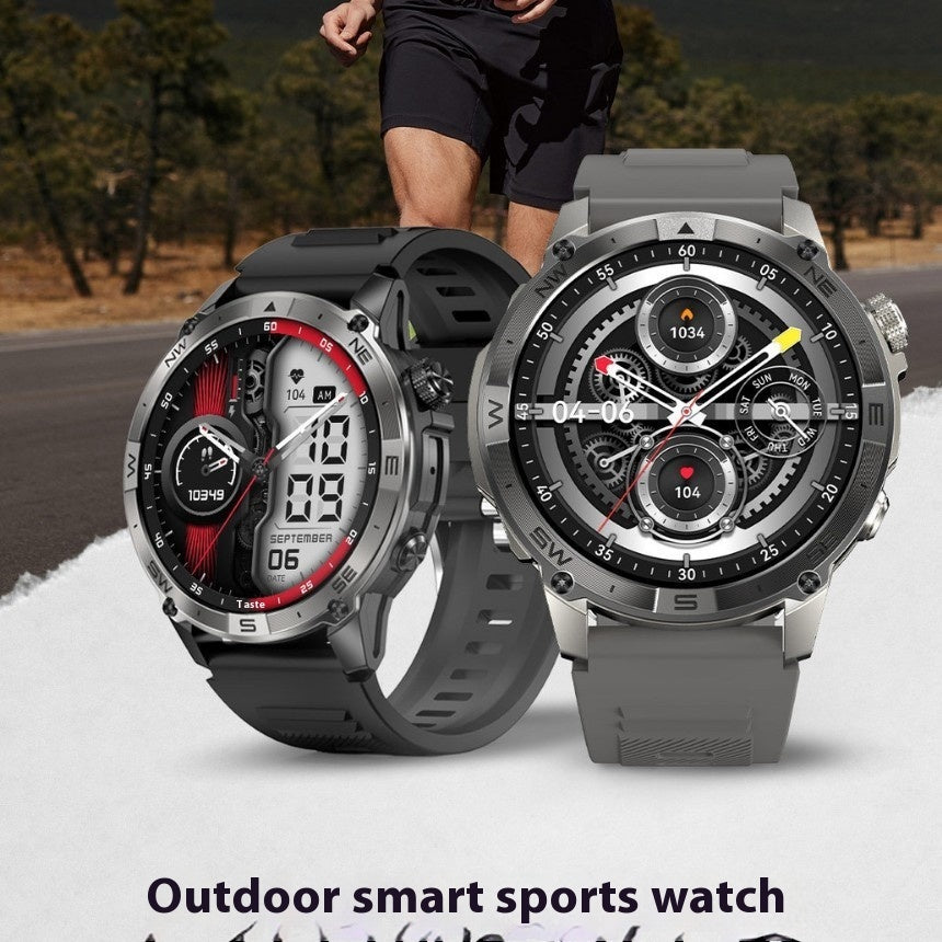 Multifunktionale Höhenmesserdruckkompass Herzfrequenz Blutsauerstoff Sport wasserdichte GPS Smartwatch