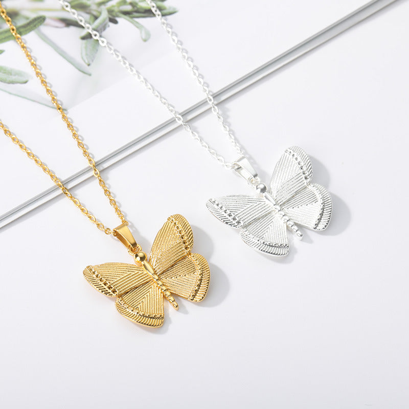 Damen Modeschmuck Schmetterlings-Anhänger Halskette