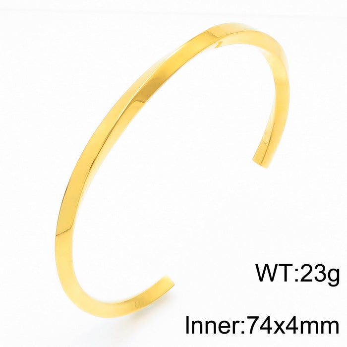 Twisted Ring Square Twisted Stainless Steel Bracelet