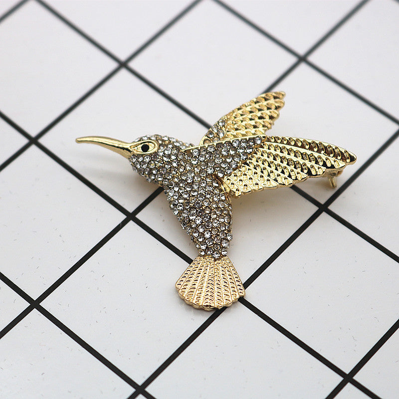 Broche de colibrí retro bonito para mujer