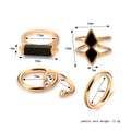 Mode Gelenk Ring Set Galvanisierung 18K Edelsteinschmuck