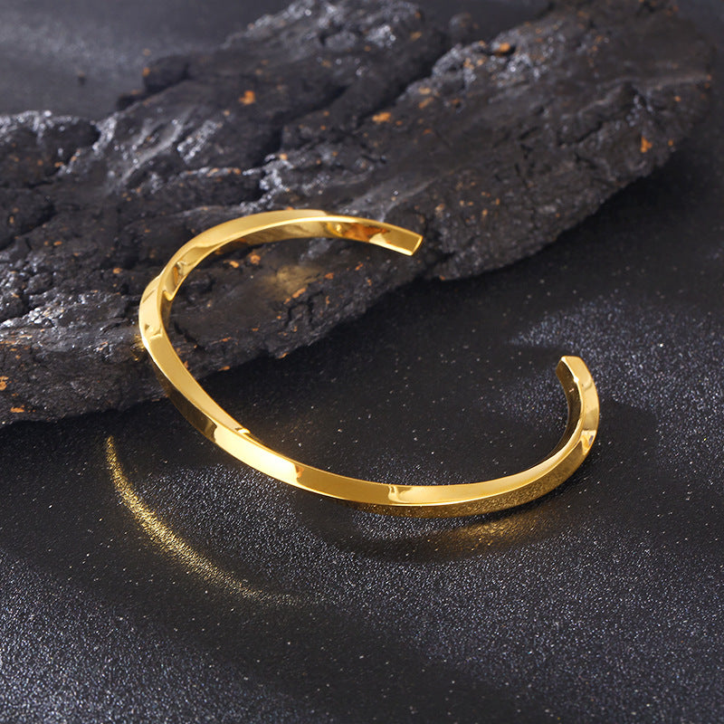 Twisted Ring Square Twisted Stainless Steel Bracelet