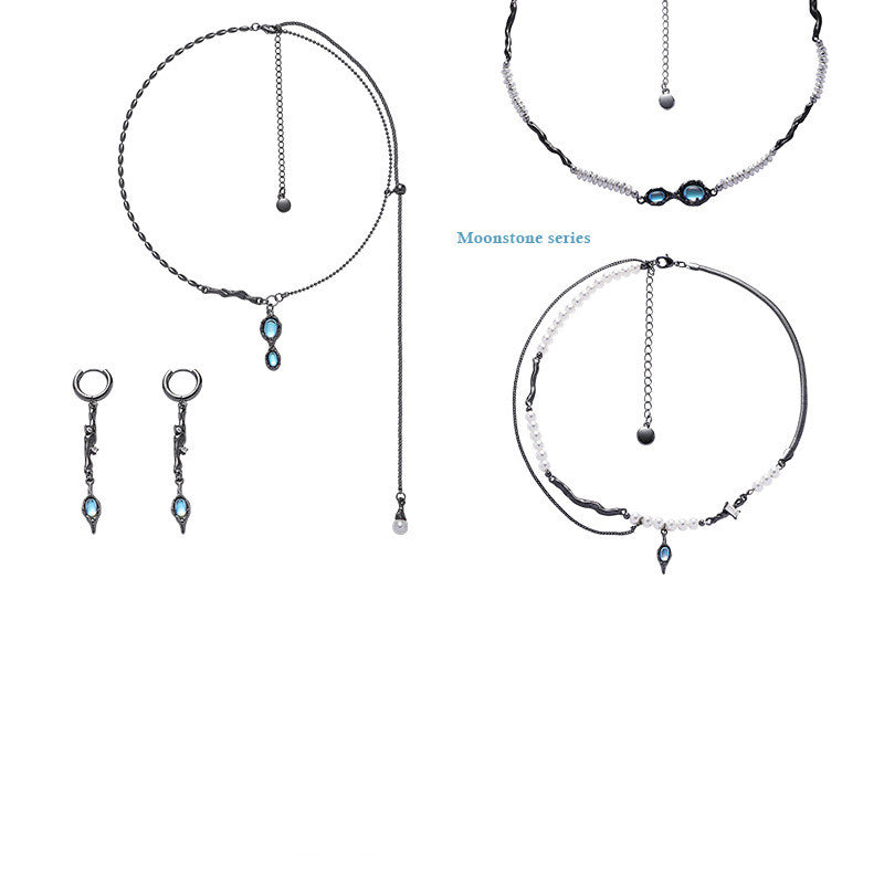 Moonstone Tassel Necklace For Women