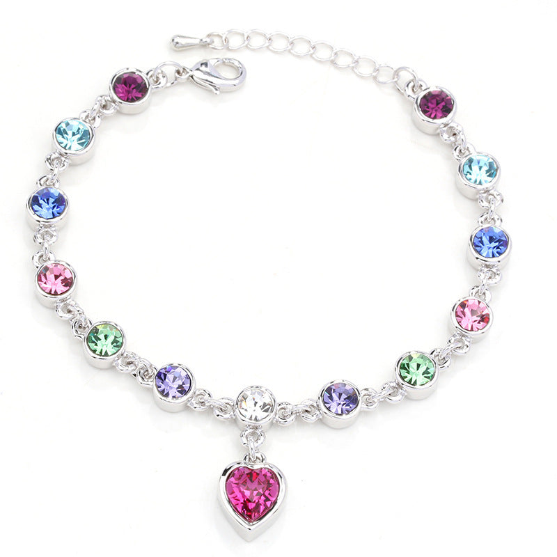 Herz des Ozeans Kristallarmband Modeschmuck