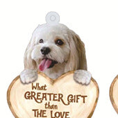 Llavero acrílico con diseño de perro enamorado