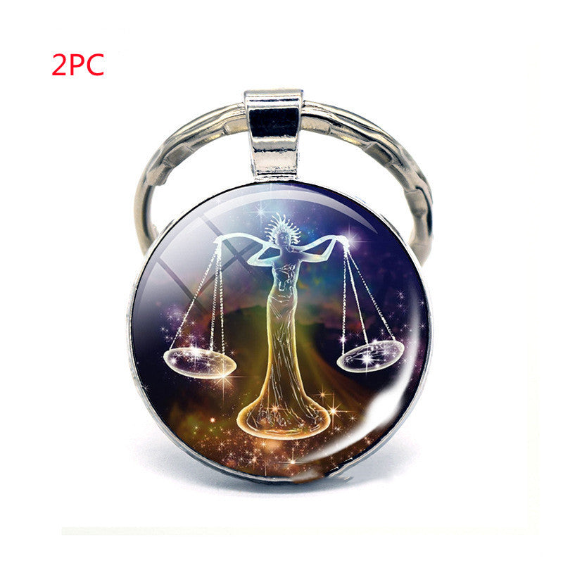 Llavero de los Doce Signos del Zodiaco, Regalo de Cumpleaños
