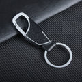 Llavero de metal y cuero para hombre, adorno creativo para coche