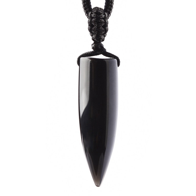 Natürliche Obsidian-Kugelkette für Damen und Herren