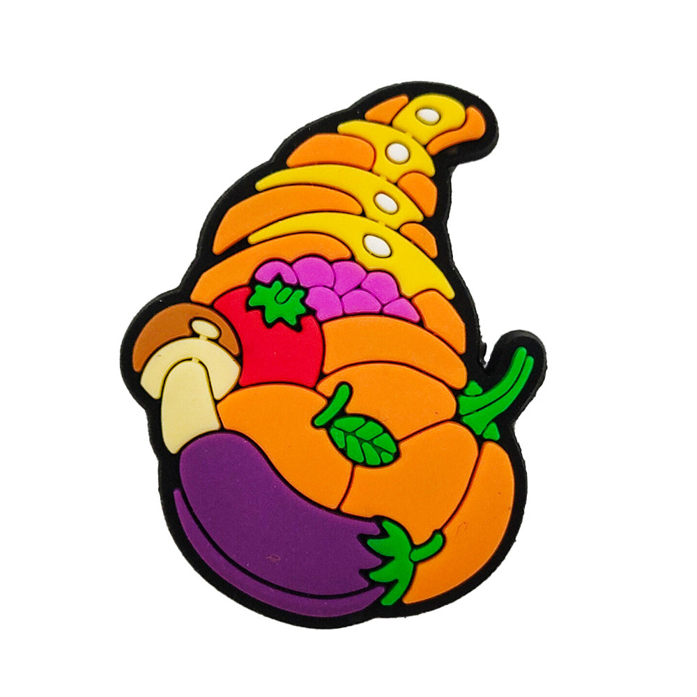 Thanksgiving-Serie Cartoon-Lochschuhe-Schnalle