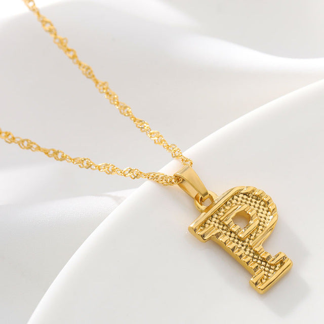 Halsketten mit goldenem Initialen-Alphabet-Namen