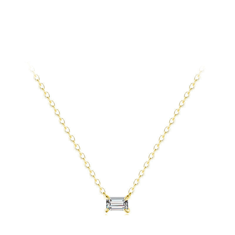 Fashion Rectangular Zircon Necklace For Women