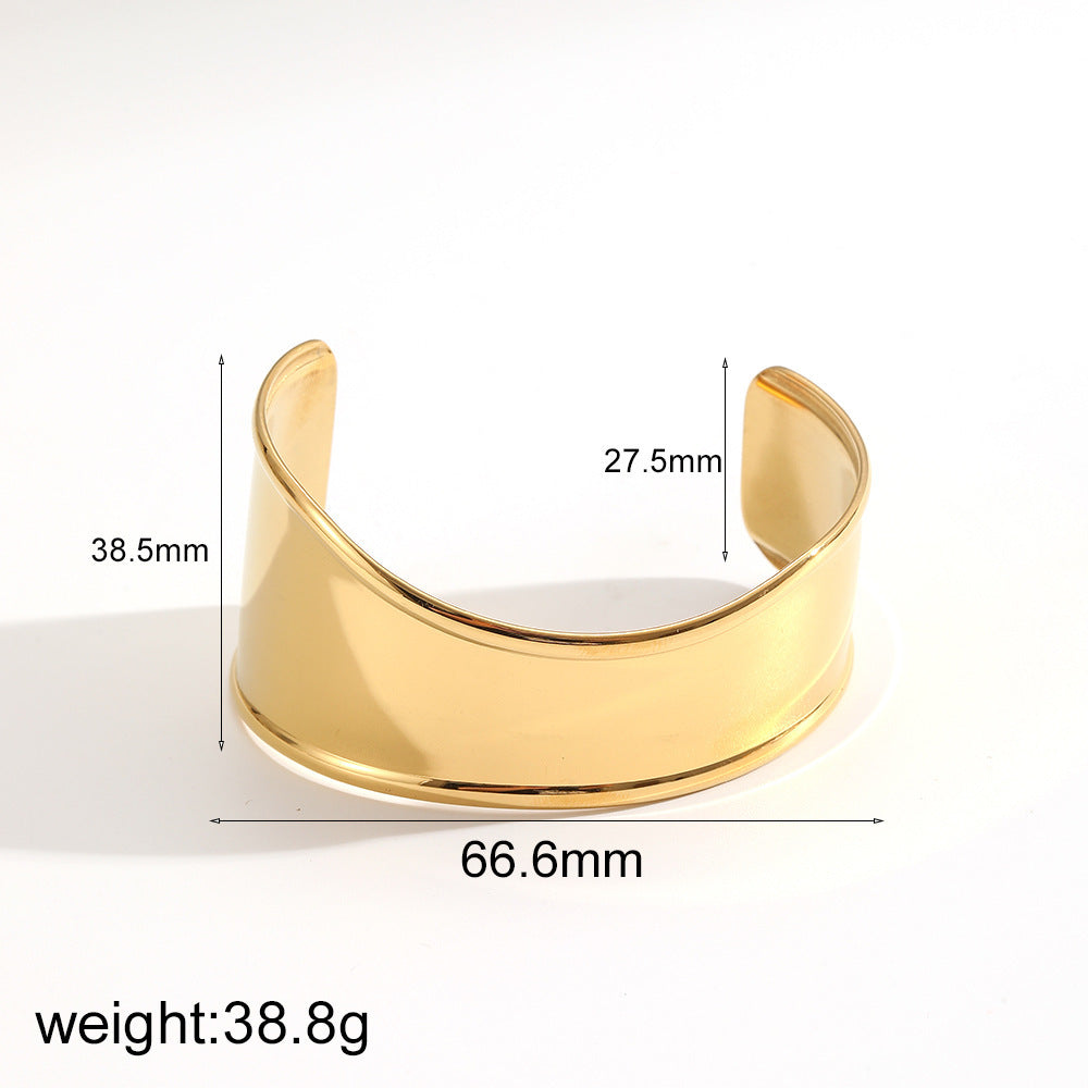 Pulsera de acero inoxidable de oro de 18 quilates Hug para mujer
