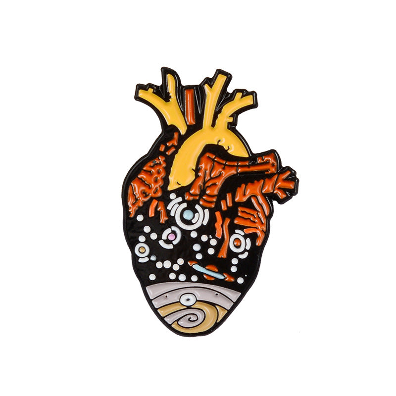 Broche de aleación creativa de la serie Corazón de dibujos animados