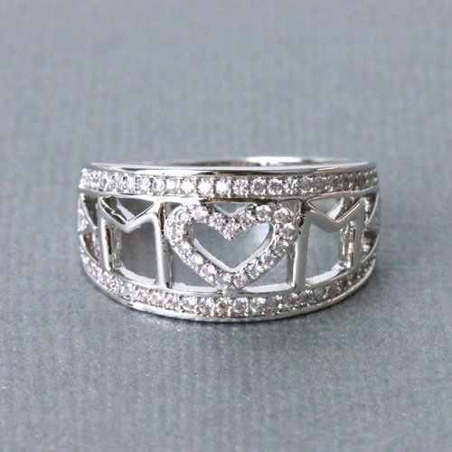 Mama-Ring vergoldet, mit Diamant-Herz