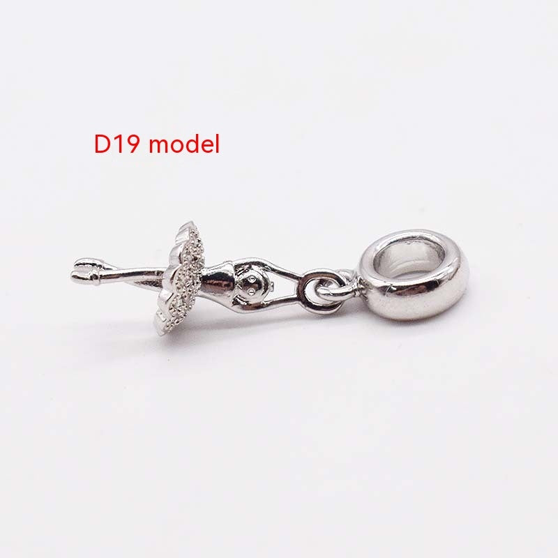 Copper Plating 14K Gold Large Hole Spacer Bead Can String Leather Rope Bracelet Pendant