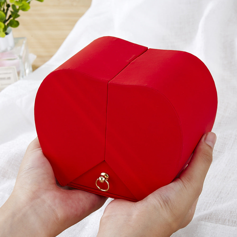 Apfelrose Schmuckschatulle Halskette Ring Ornament Für Freunde Weihnachten Valentinstag