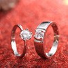 Diamantring Simulation Damenring Moissanit Partnerringe SATINE Sechs-Krappen