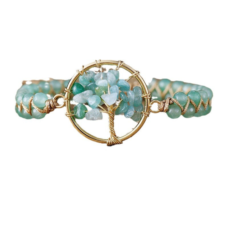 Pulsera de pareja tejida a mano de amatista