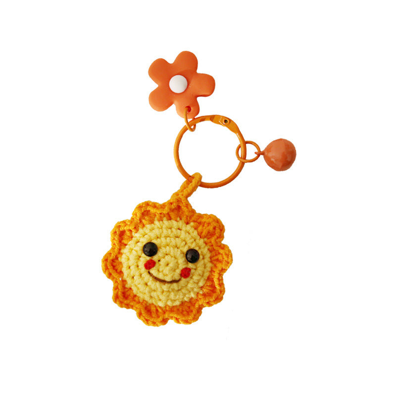 Collar con colgante de girasol tejido a mano, lindo